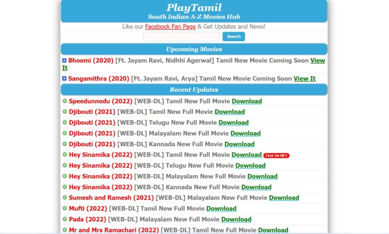 PlayTamil 2022 HD Tamil Movies Download